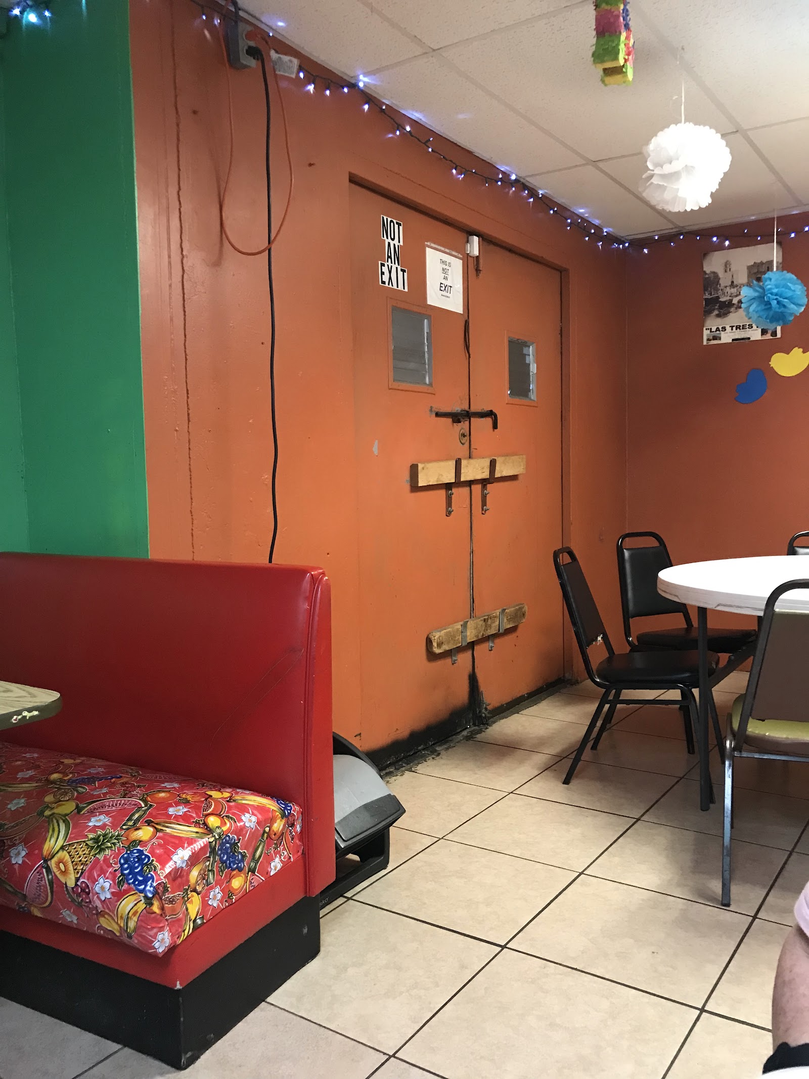 Colorful dining room seating at L & S Mexican Restaurant